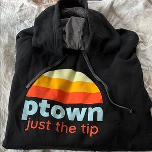 Black Hoodie with Colorful Graphic